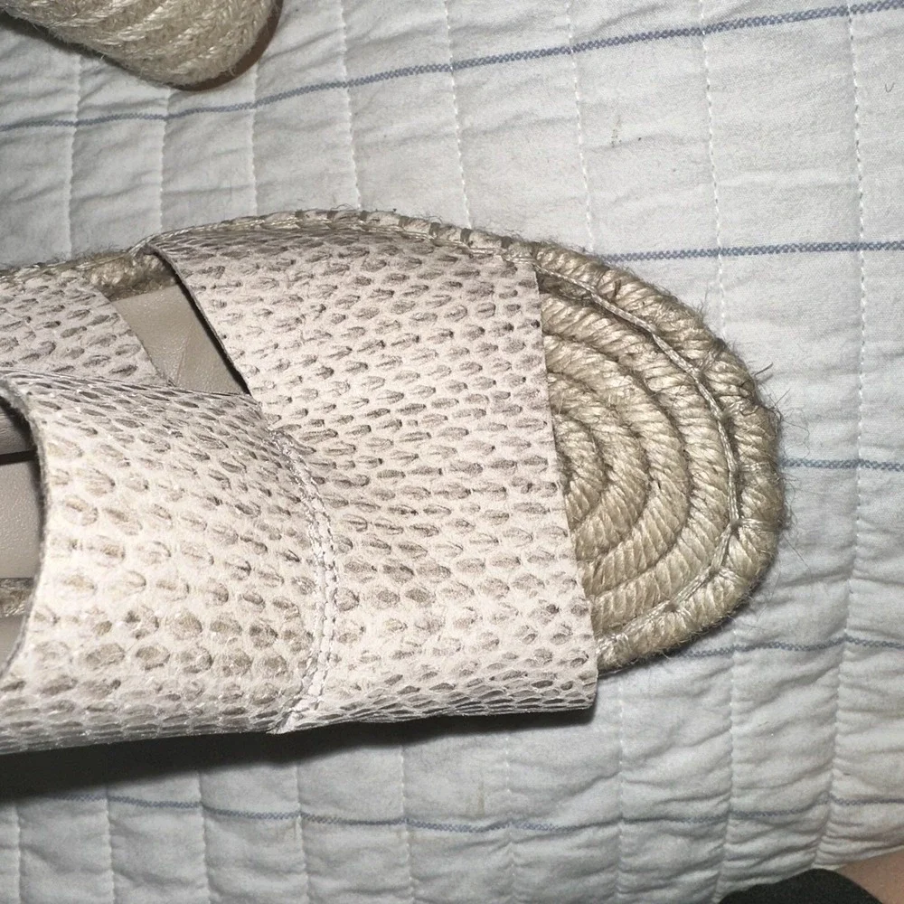 Treasure‎ & Bond Sannibel Snakeskin Embossed Leather Espadrille Wedge Sandals 8M
